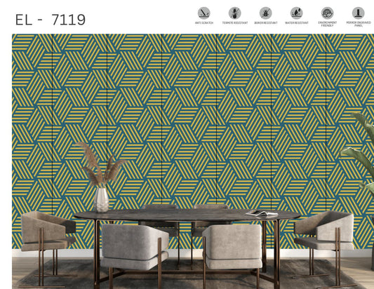 Designer Wall Panel - EL-7119 | 8X2 feet