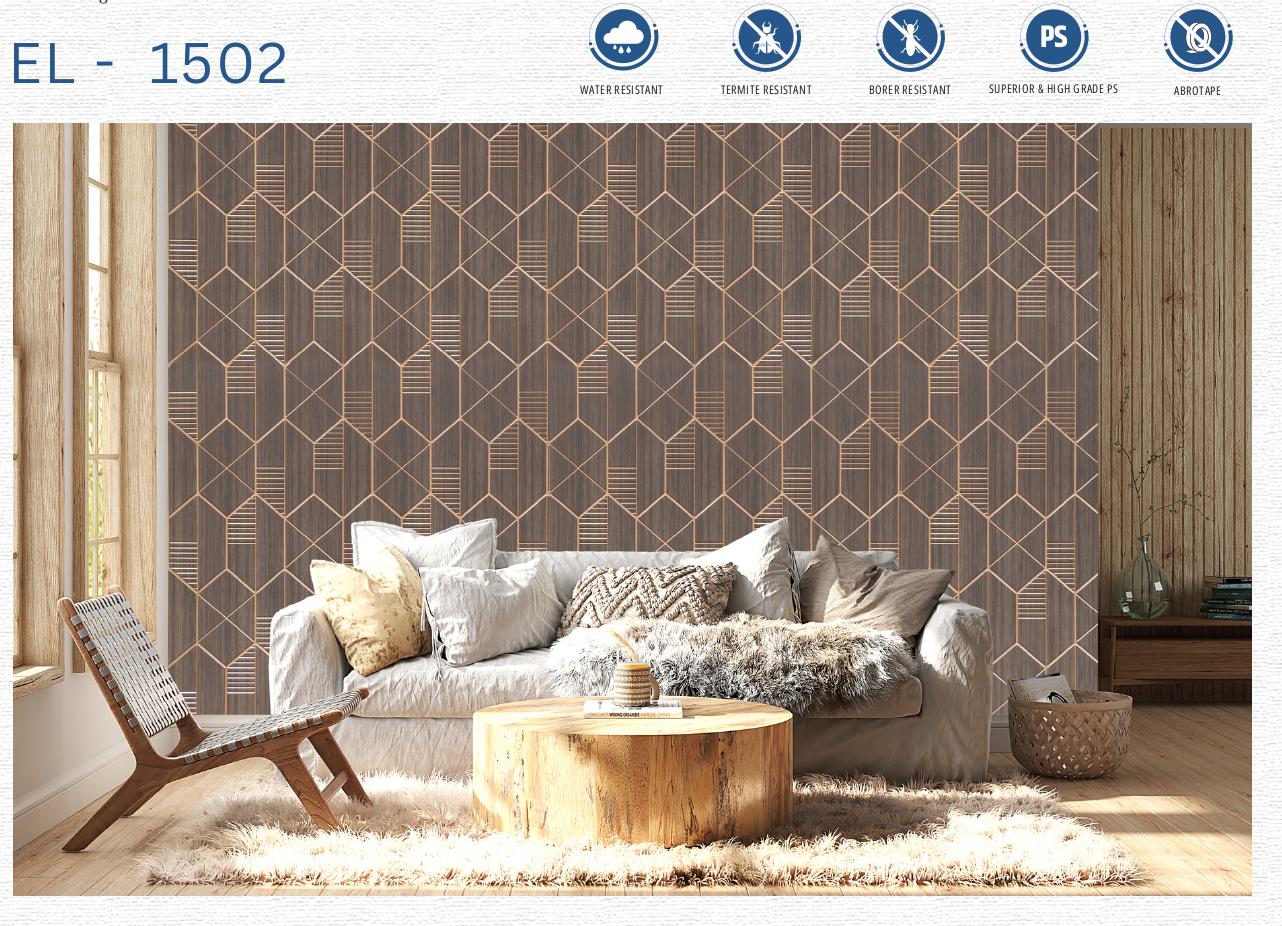 Designer Wall Panel - EL-1502 | 8X2 feet