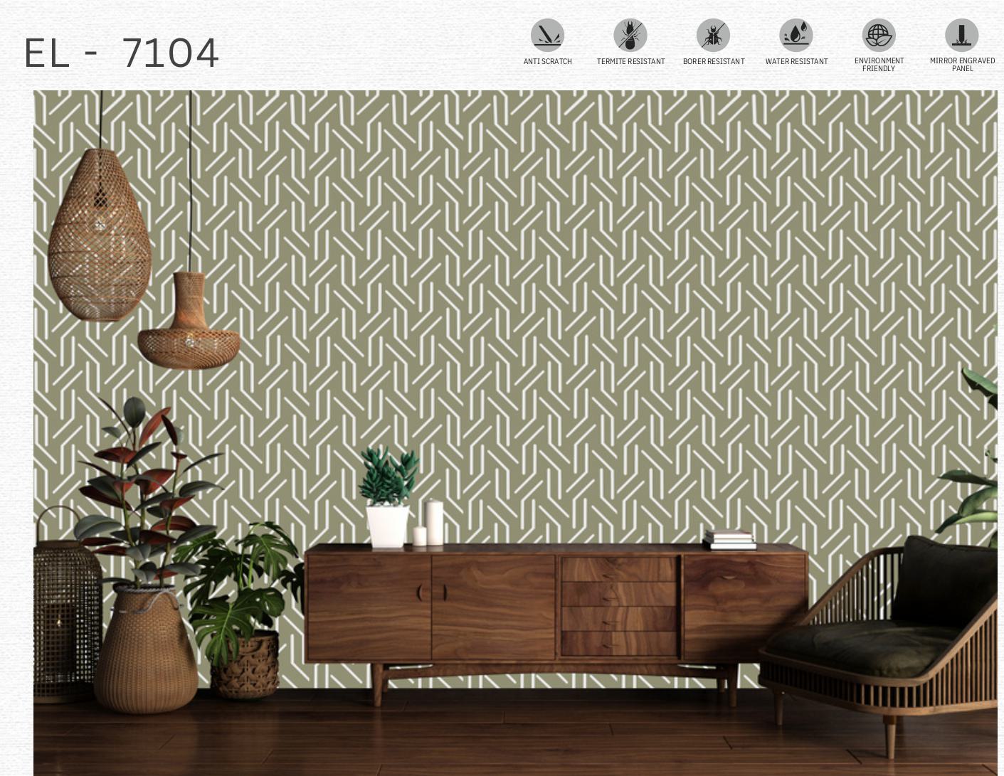 Designer Wall Panel - EL-7104 | 8X2 feet