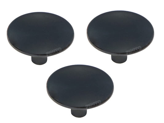 DK3005 Matt Black | 4-Pieces | Desk Pull Knobs Kitchen Cabinet Wardrobe Furniture Chest Knobs Solid Knobs,Handle and knob Pull