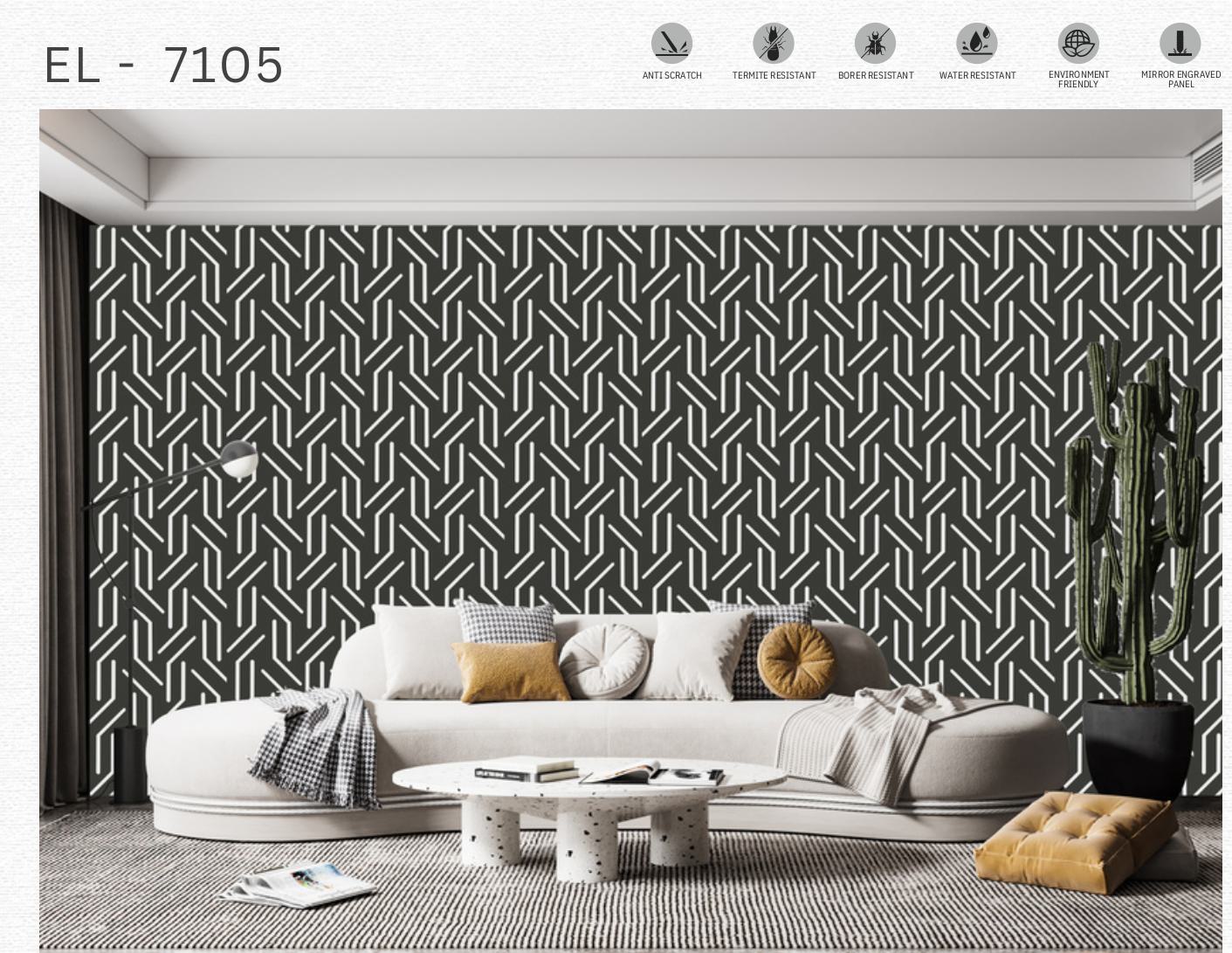 Designer Wall Panel - EL-7105 | 8X2 feet