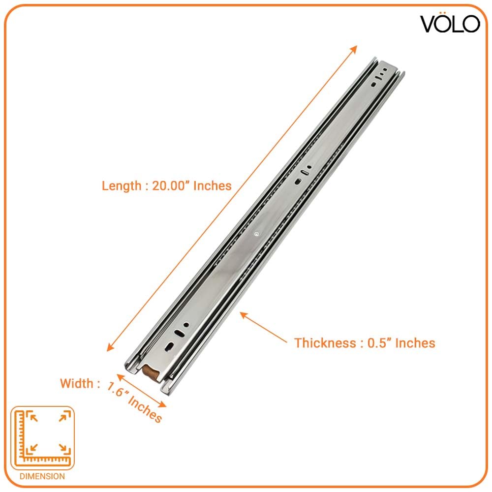 20" Telescopic Channel- Soft Close