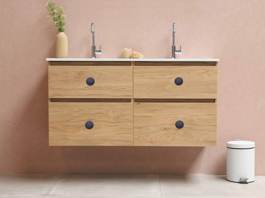 DK3005 Matt Black | 4-Pieces | Desk Pull Knobs Kitchen Cabinet Wardrobe Furniture Chest Knobs Solid Knobs,Handle and knob Pull