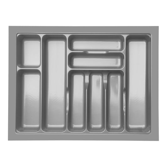 600mm Cutlery Tray For Kitchen Drawer/Cutlery Tray For Modular Kitchen Basket And Kitchen Trolley (Grey, 25X19 Inch)(Polyvinyl Chloride)