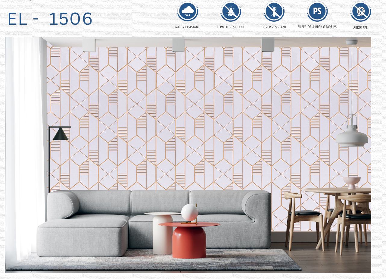 Designer Wall Panel - EL-1506 | 8X2 feet