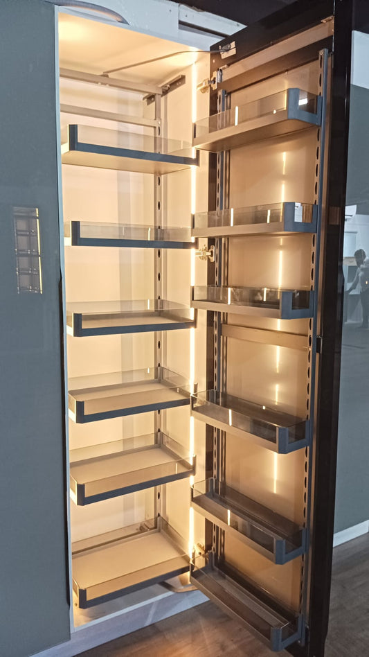 2' Sleek Kitchen Pantry Unit with LED Light