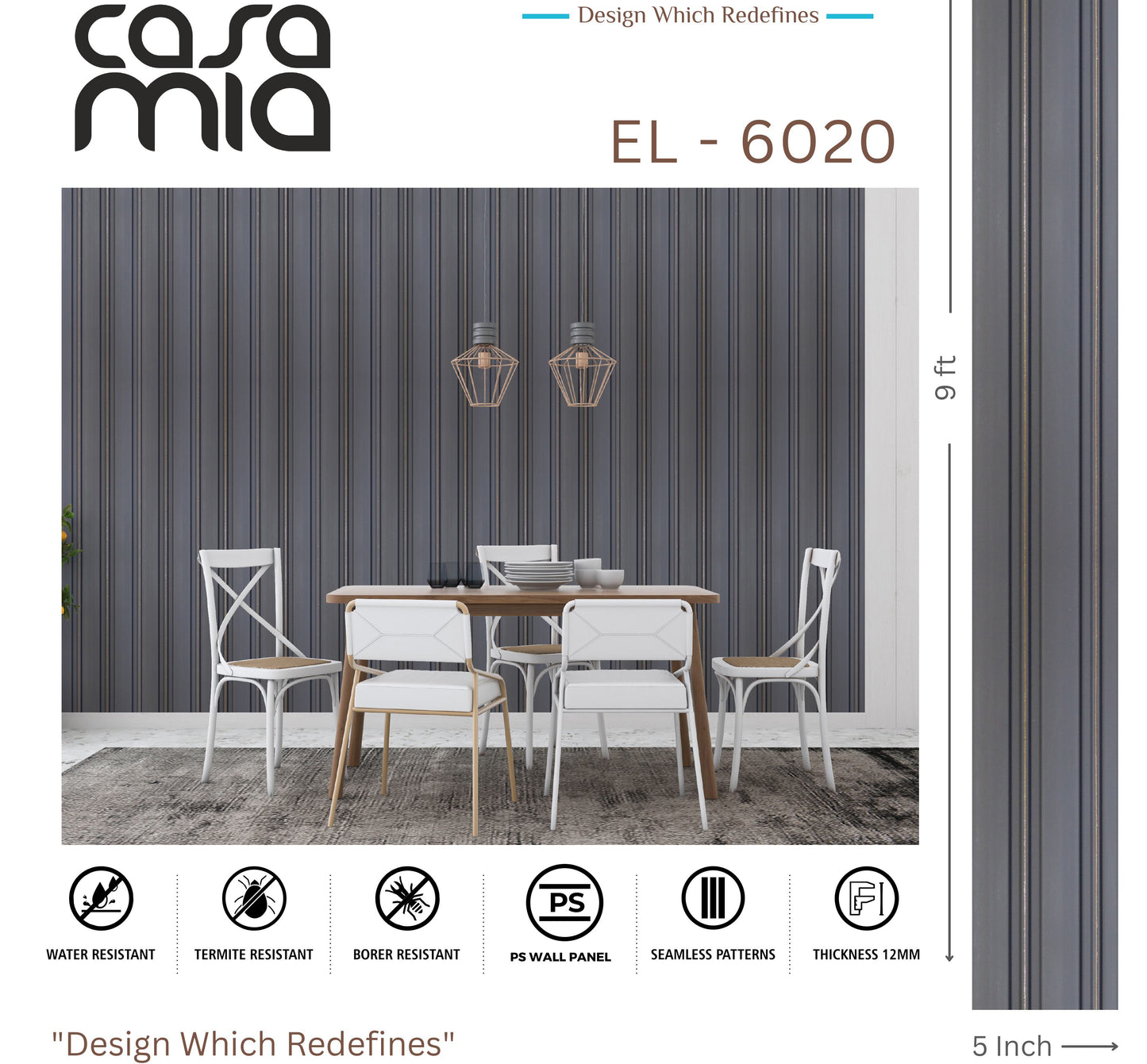 Designer Wall Panel- EL-6020 - 9' x 5"