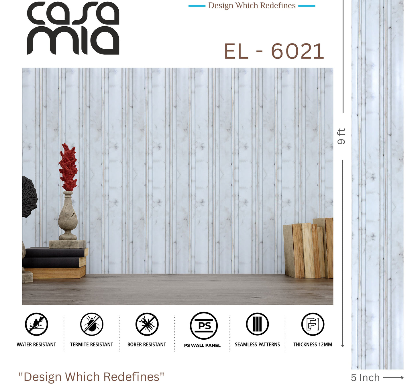 Designer Wall Panel- EL-6021 -  9' x 5"