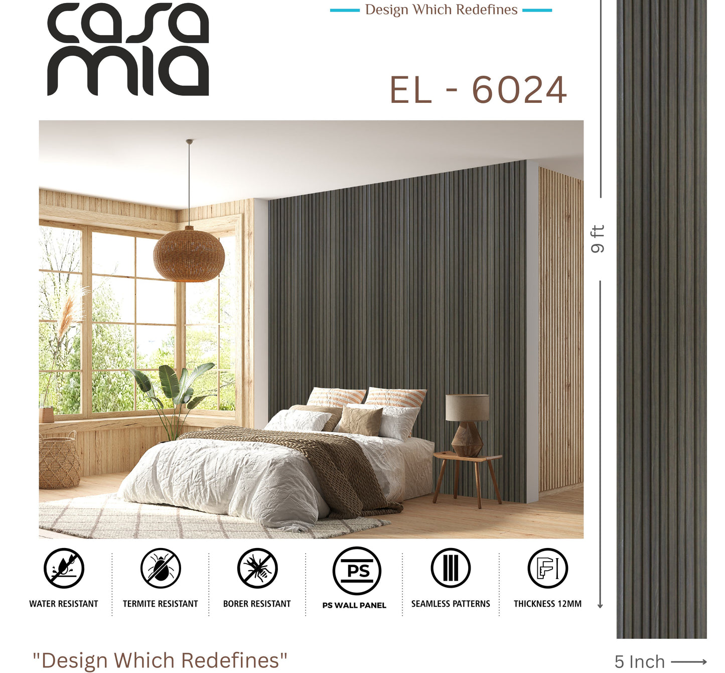 Designer Wall Panel- EL-6024 -  9' x 5"