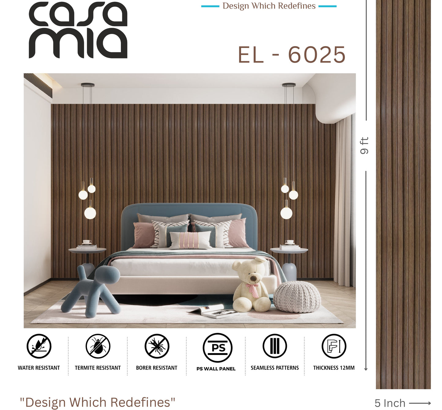 Designer Wall Panel- EL-6025 - 9' x 5"
