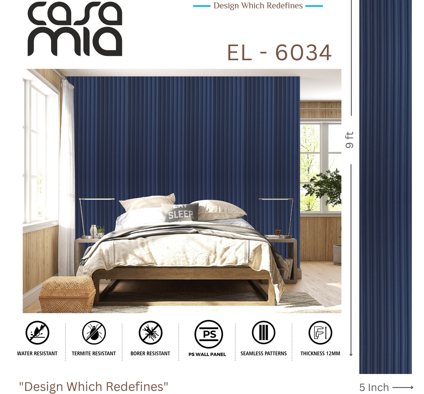 Designer Wall Panel- EL-6034 - 9' x 5"