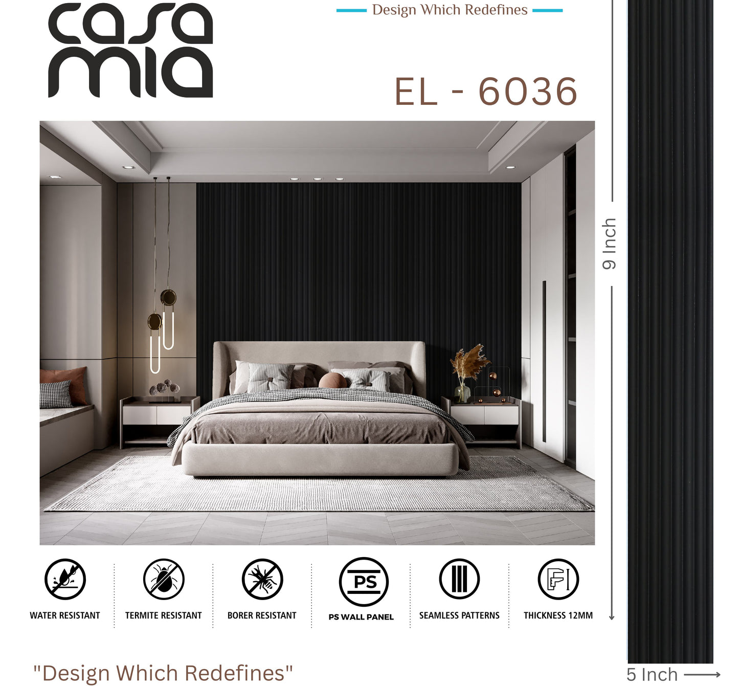 Designer Wall Panel- EL-6036 - 9' x 5"