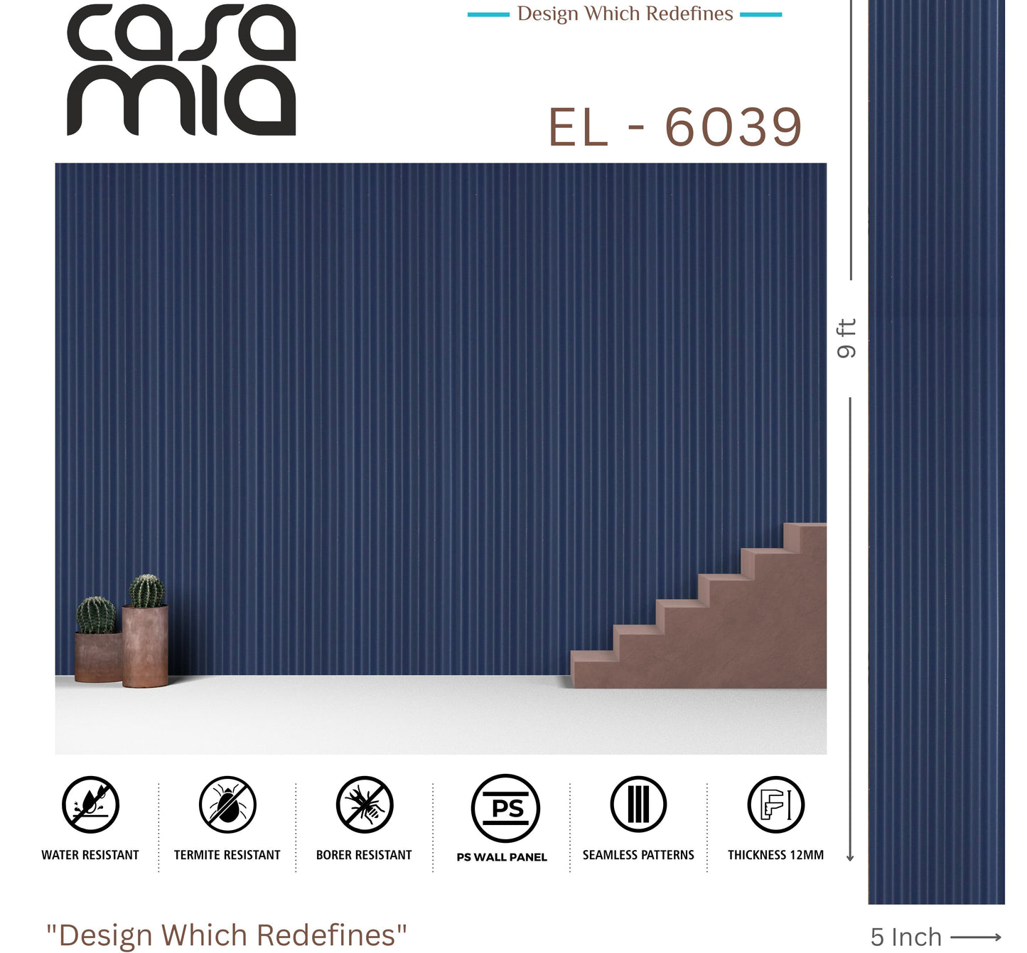 Designer Wall Panel- EL-6039 - 9' x 5"