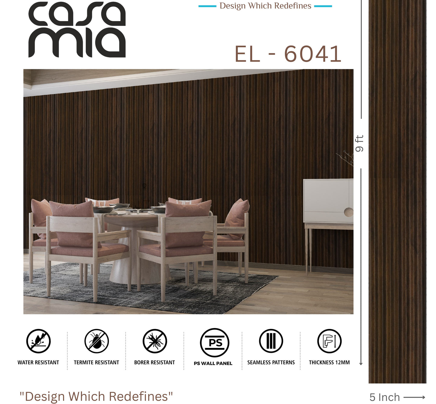 Designer Wall Panel- EL-6041 - 9' x 5"