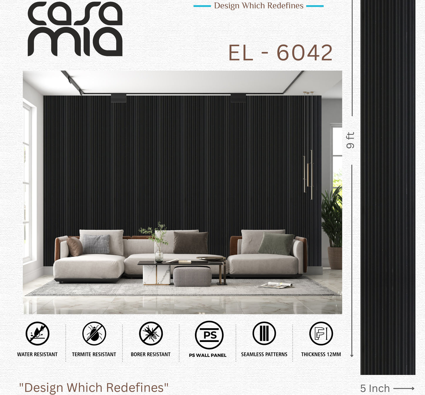 Designer Wall Panel- EL-6042 - 9' x 5"