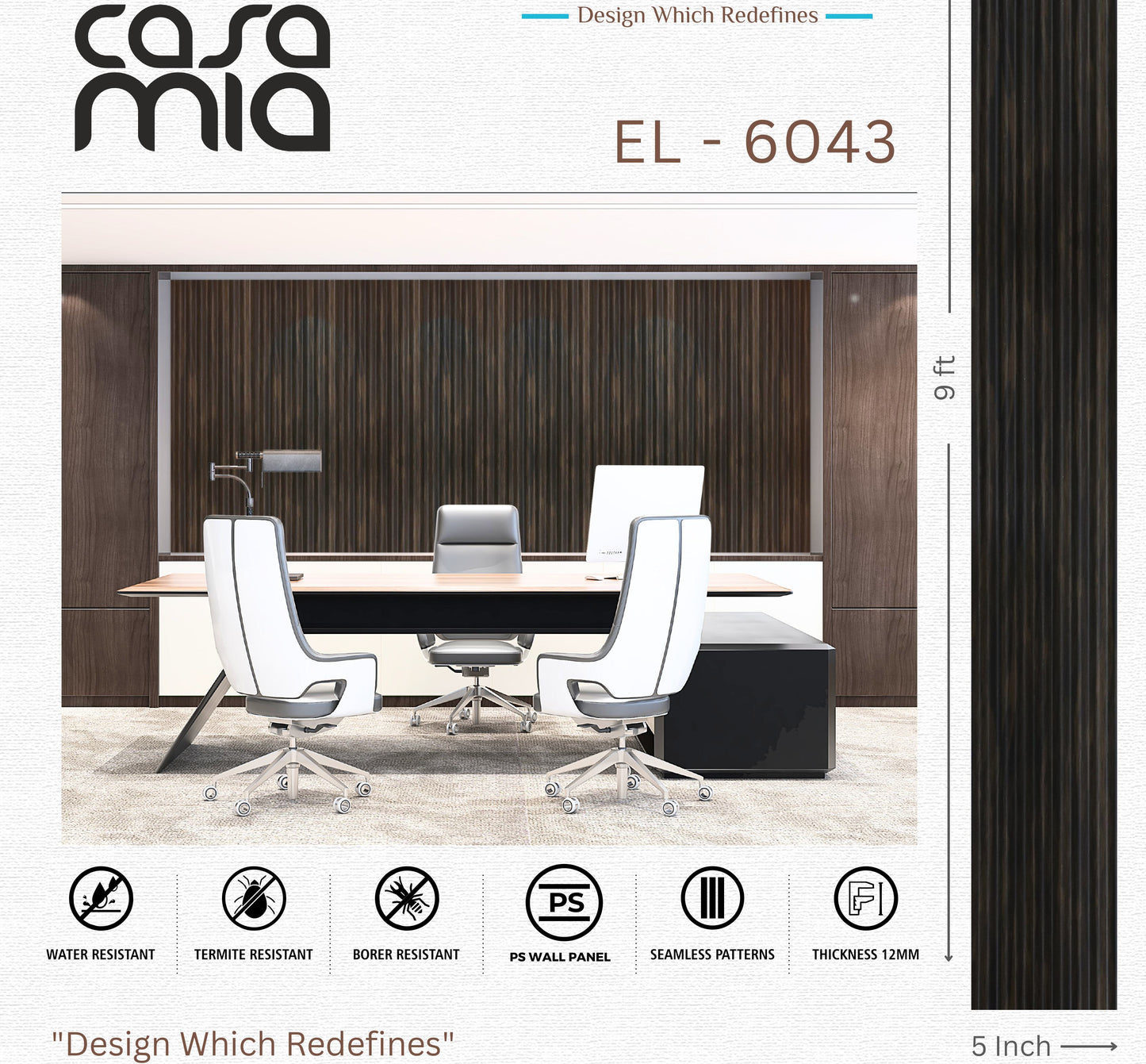 Designer Wall Panel- EL-6043 - 9' x 5"