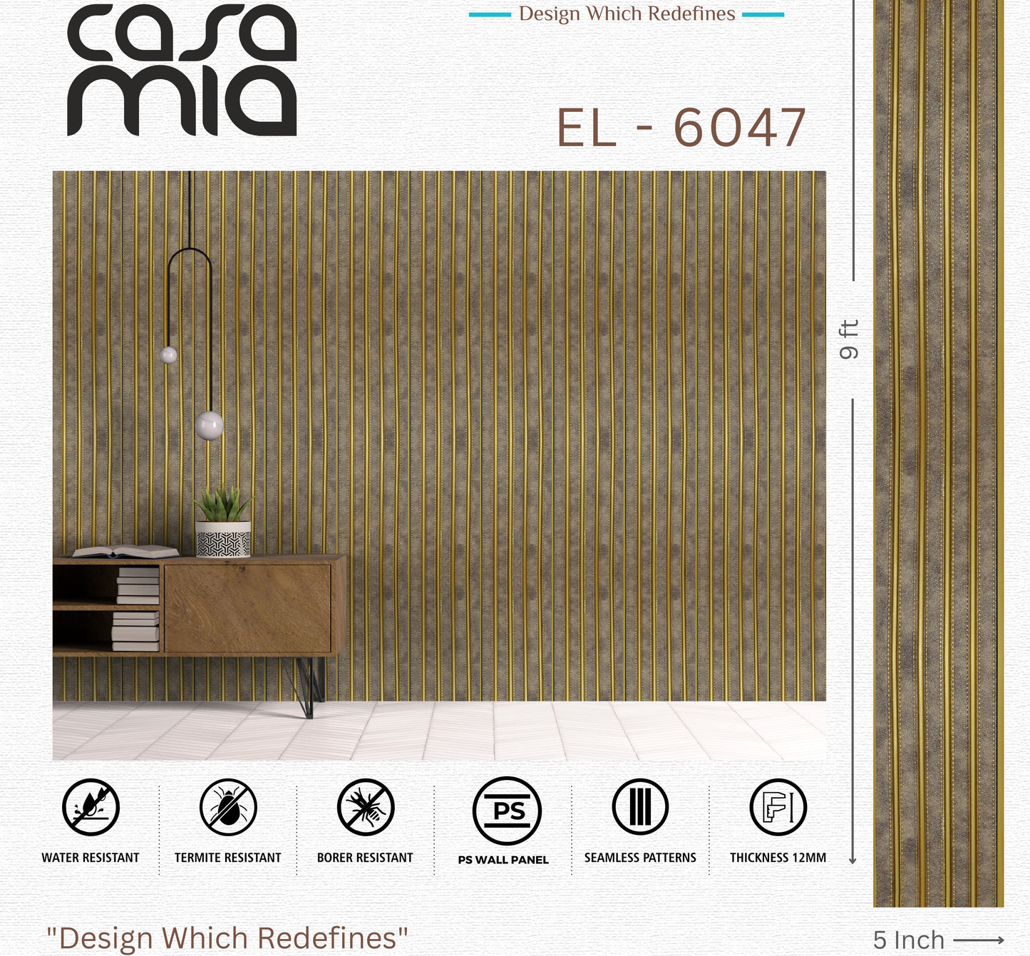 Designer Wall Panel- EL-6047 - 9' x 5"