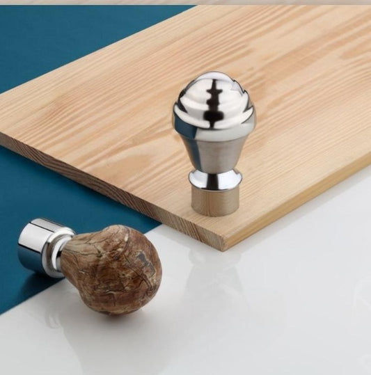 DC9013 Curtain Bracket | Wooden | Chrome Combi