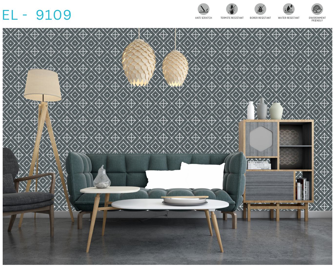 Designer Wall Panel - EL-9109 | 8X2 feet