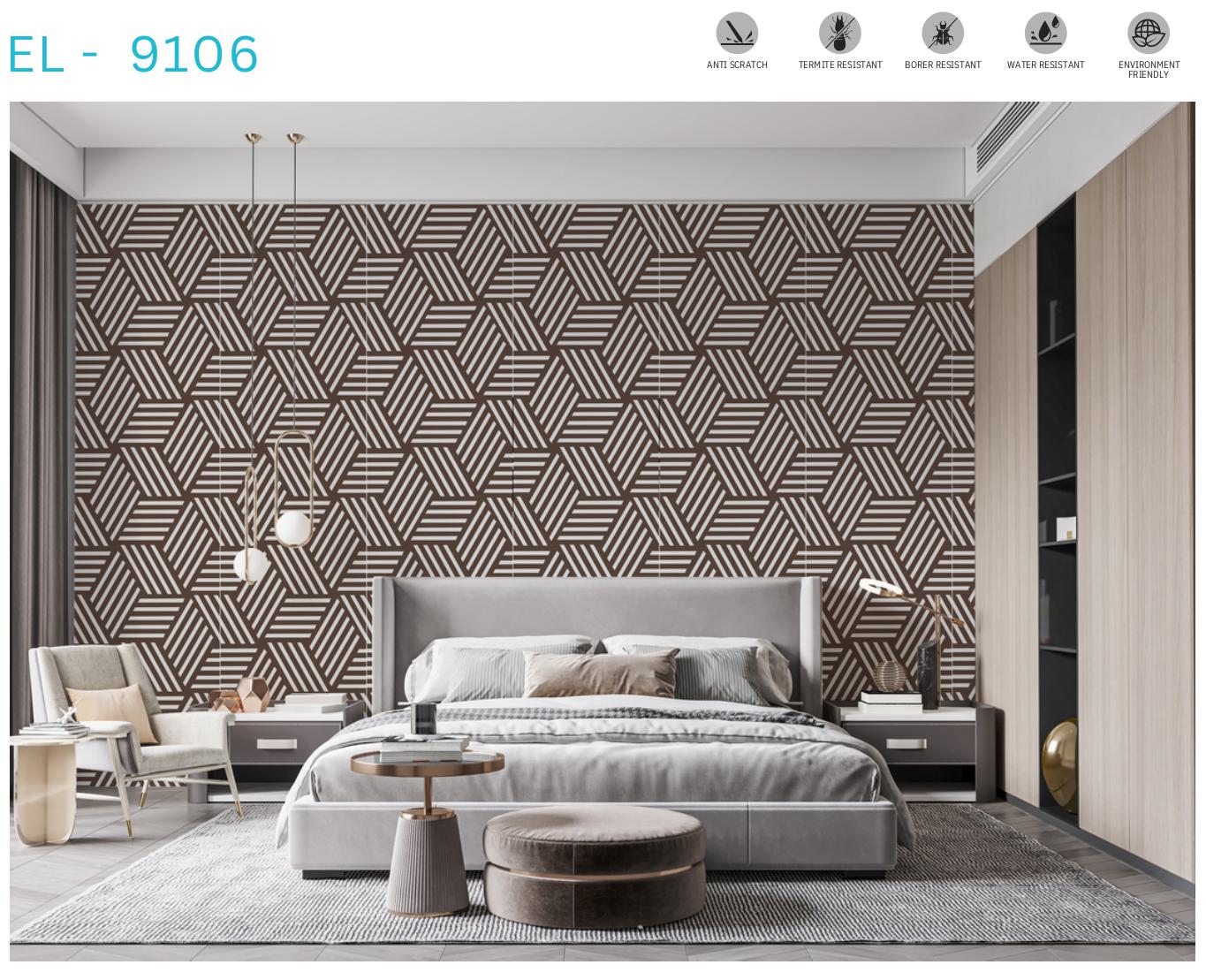 Designer Wall Panel - EL-9106 | 8X2 feet