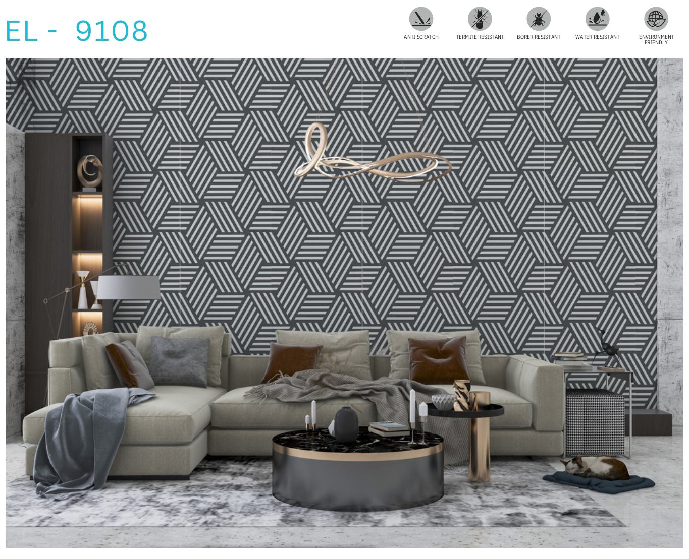 Designer Wall Panel - EL-9108 | 8X2 feet