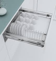 Cup and saucer Organiser for Drawer | 20” SS Aluminium | Kitchen organiser and Storage | Modular Kitchen Accessories