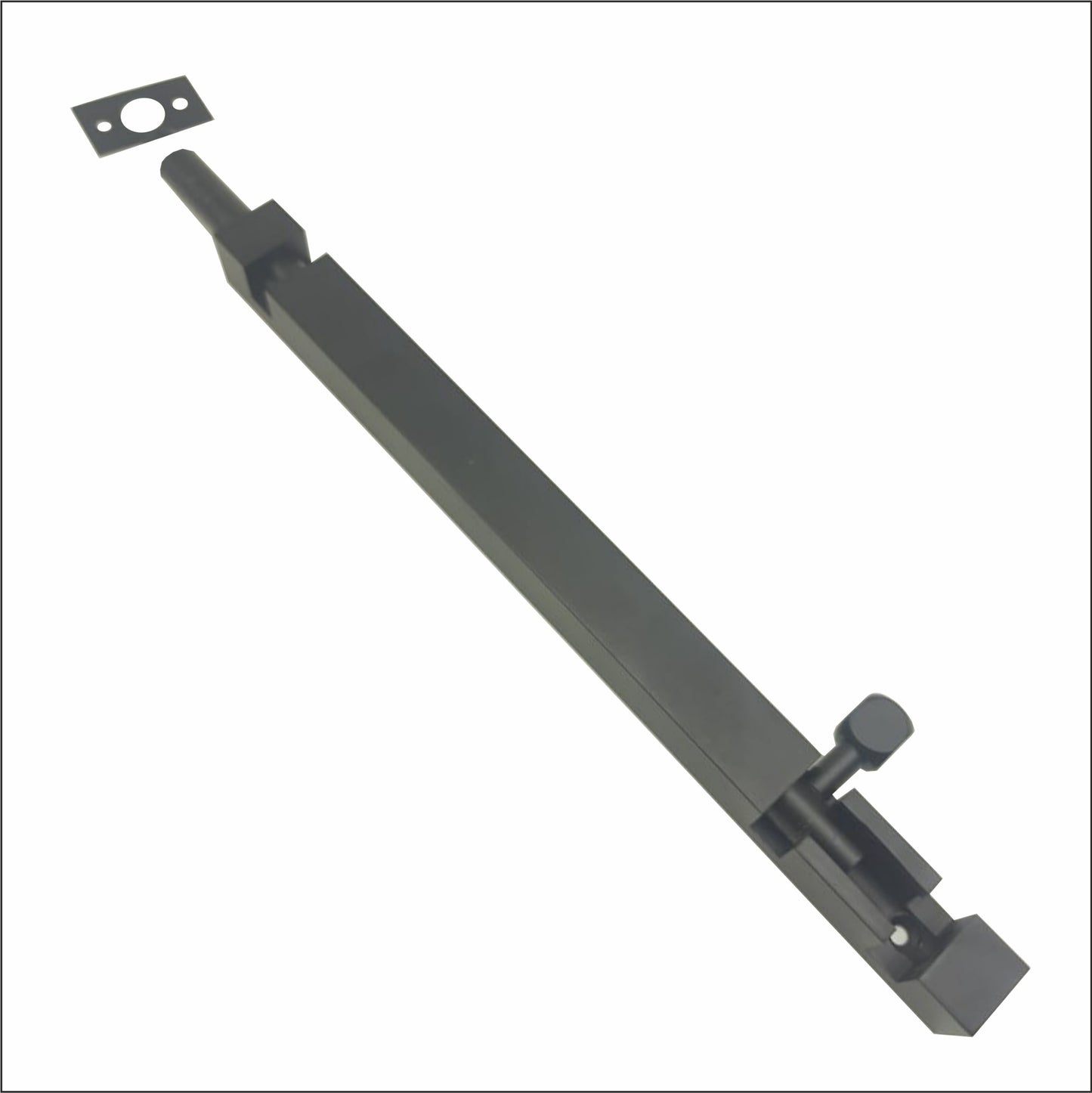 TB015 Tower Bolt | Black | Aluminium | Gold | Rectangular | 8 "