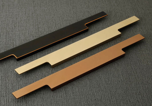 WH027 Aluminium Modern and Sleek Wardrobe Handle | Cabinet Handle | Wooden Furniture Handle | Door Handle| per inch