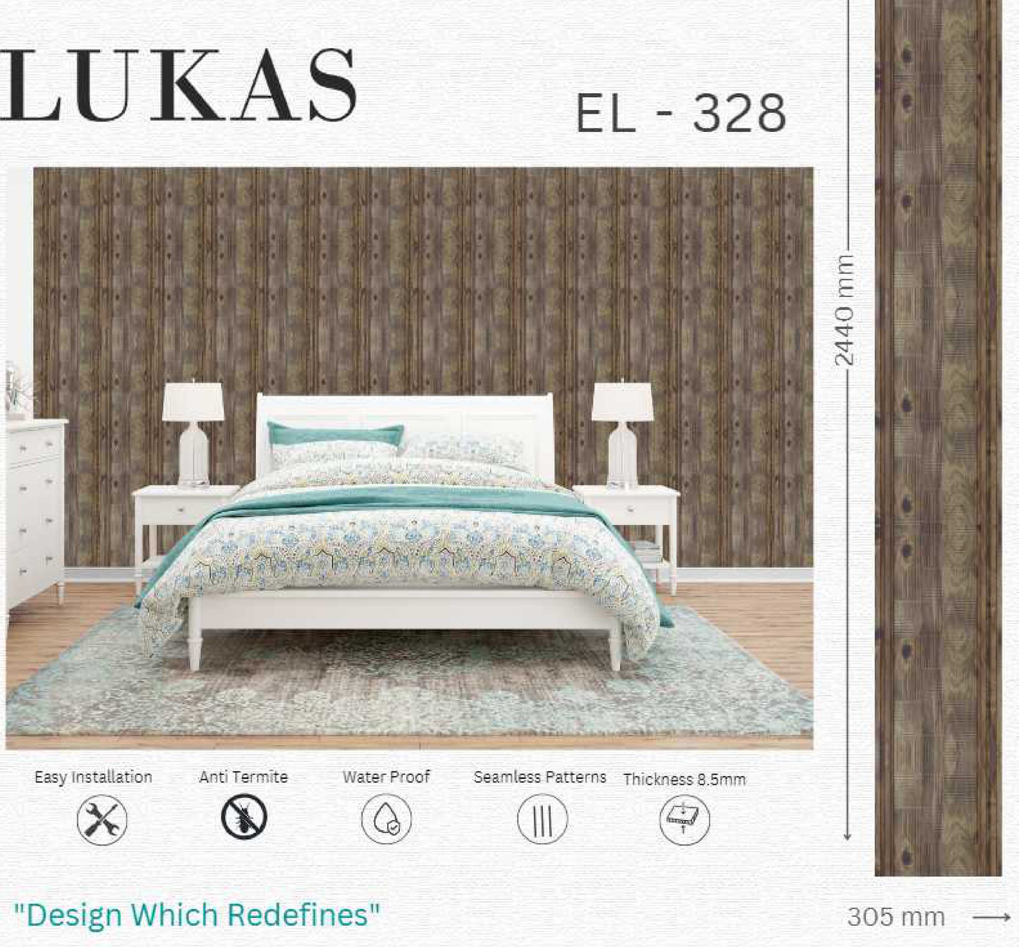 EL-328 Interior Louver Panel 2440mm x 305mm