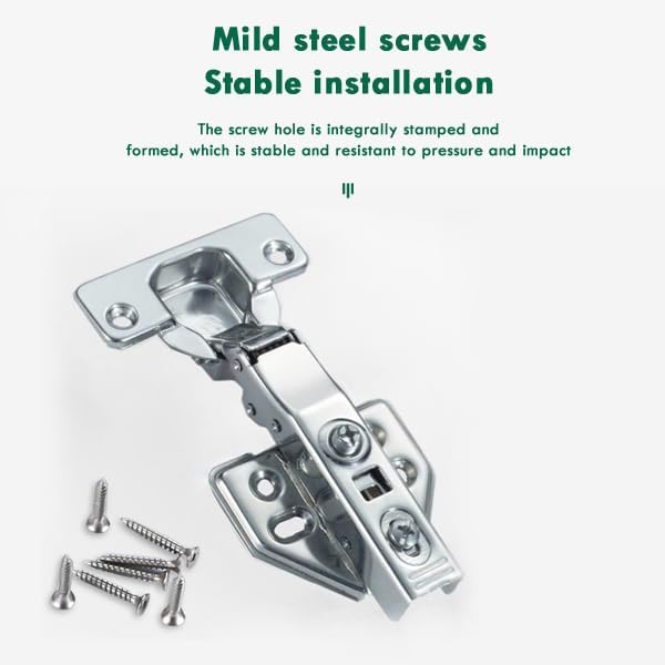 Archolio Interiors European Style Steel 8 Crank Clip-on Soft Close Concealed Cabinet Hinges (Pack of 1 Set)