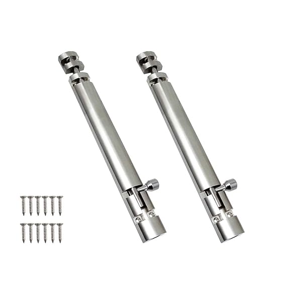 TB008 Tower Bolt | Stainless Steel  | Aluminium | Tower Bolt/Door Latch/ kundi/ chitakni/ Chitkini Pack of 2 Pieces