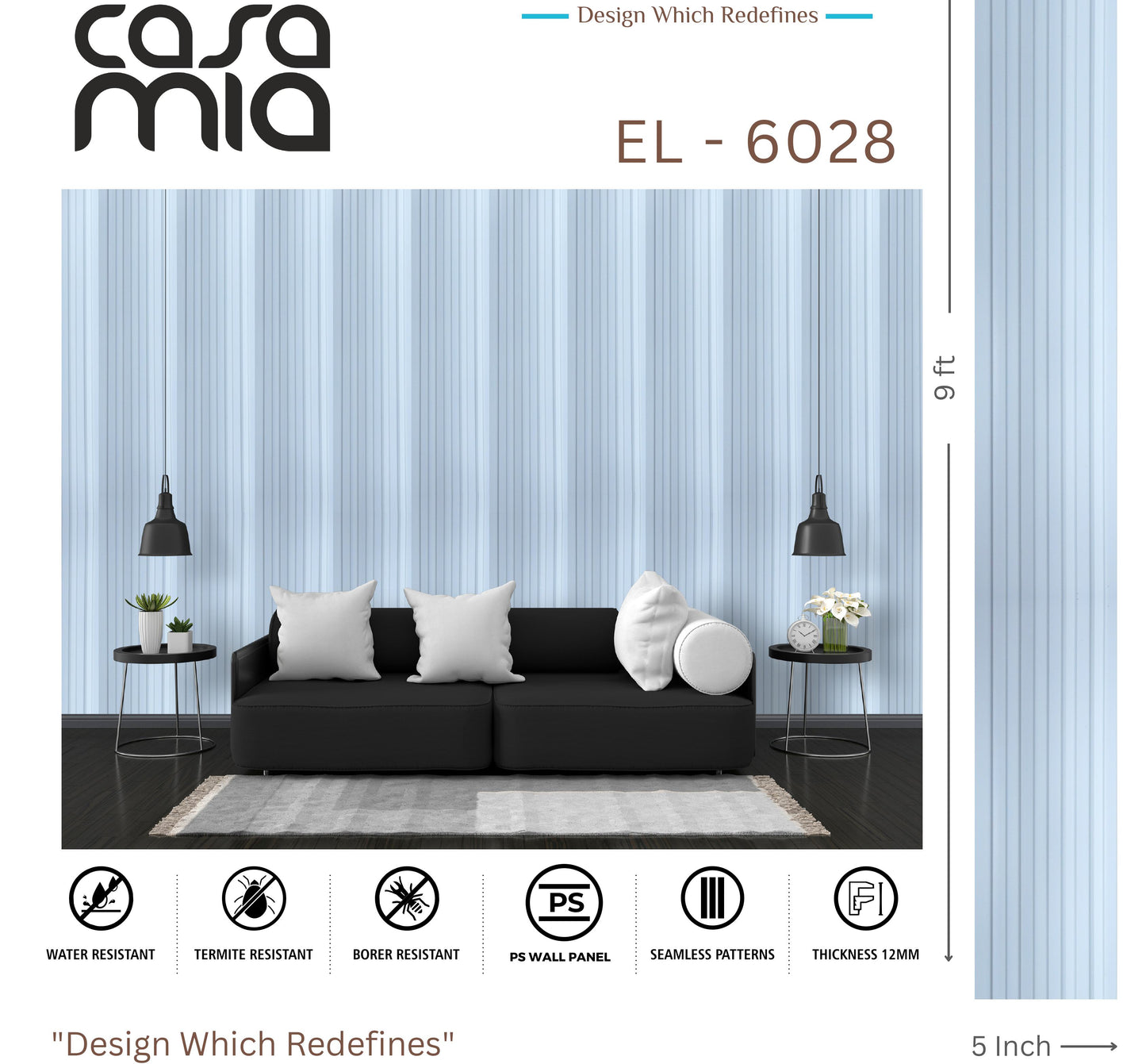 Designer Wall Panel- EL-6028 -  9' x 5"