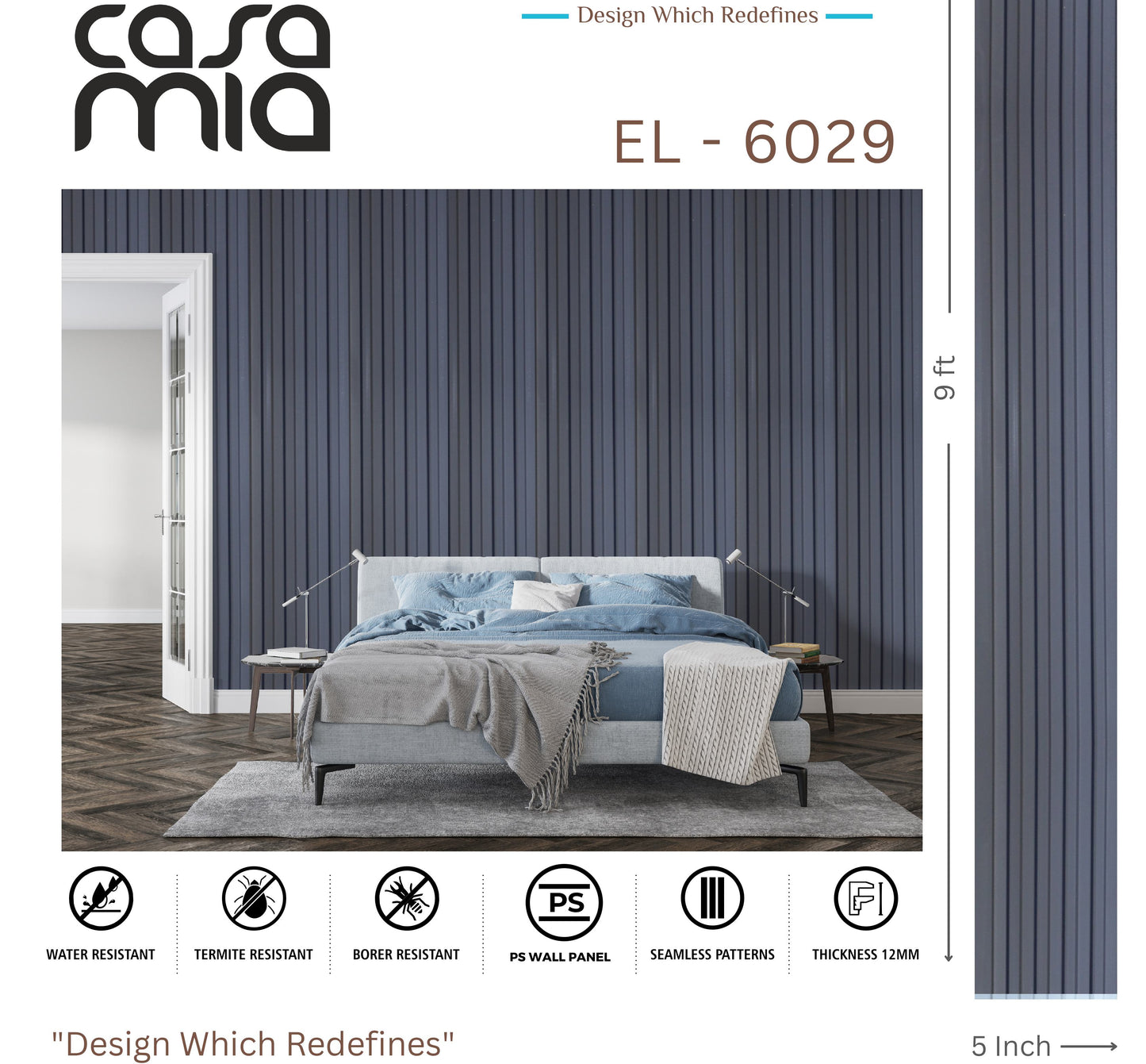 Designer Wall Panel- EL-6029 -  9' x 5"