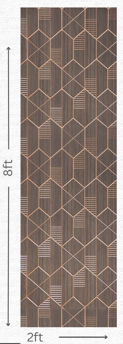 Designer Wall Panel - EL-1502 | 8X2 feet