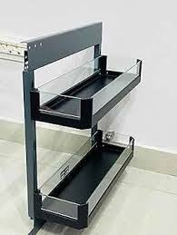Tandem Pullout Glass Finish -6” | Sleek Aluminium Grey and Glass